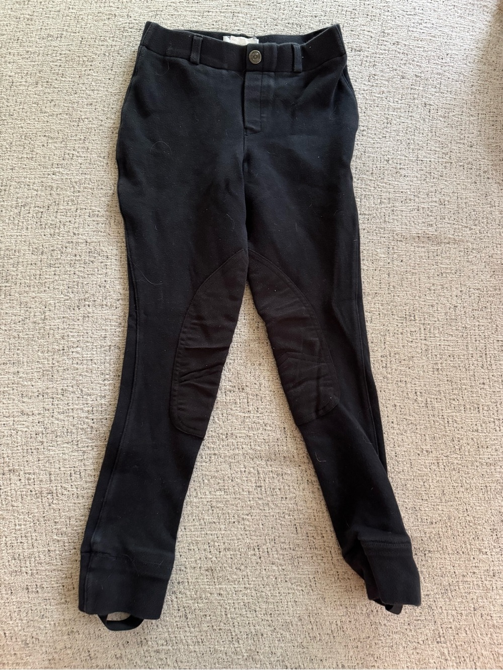 Kid’s Black Riding Breeches - Classic Equestrian Pants